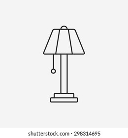 lamp line icon