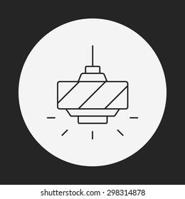 lamp line icon