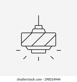 lamp line icon