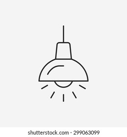 lamp line icon