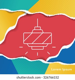 lamp line icon