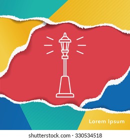 lamp line icon