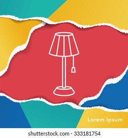 lamp line icon