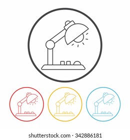 lamp line icon