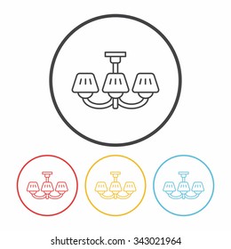 lamp line icon