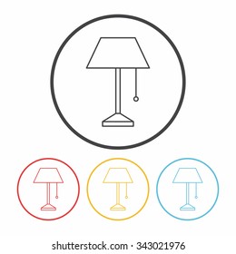 lamp line icon