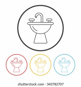 lamp line icon