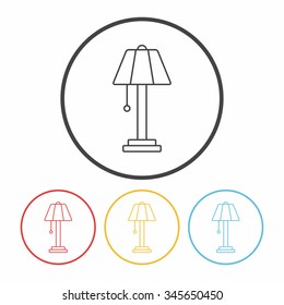 lamp line icon