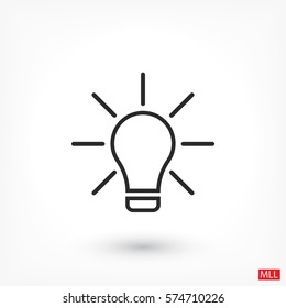 Lamp line icon