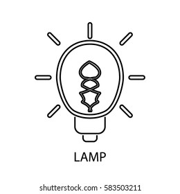 lamp line icon
