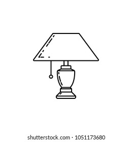 Lamp line icon from appliances . Vector isolated illustration
