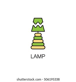 Lamp line icon. High quality pictogram of lamp for home's interior. Outline vector symbol for design website or mobile app. Thin line sign of lamp for logo, visit card, etc.