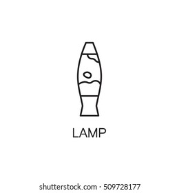 Lamp line icon. High quality pictogram of lamp for home's interior. Outline vector symbol for design website or mobile app. Thin line sign of lamp for logo, visit card, etc.