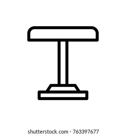 Lamp line icon. High quality black outline logo for web site design and mobile apps. Vector illustration on a white background.
