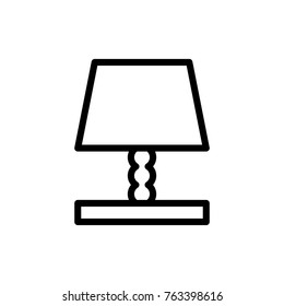 Lamp line icon. High quality black outline logo for web site design and mobile apps. Vector illustration on a white background.