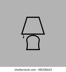 Lamp line icon. Isolated on gray background. 