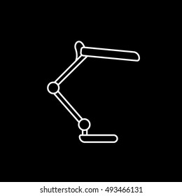 Lamp Line Icon On Black Background