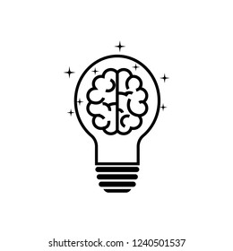 Lamp line icon on white background. Vector illustration.