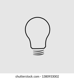 Lamp line icon on white background. Vector illustration.