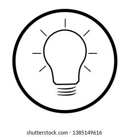 Lamp line icon on white background. Vector illustration.