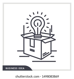 Lamp line icon on white background. Vector illustration.
