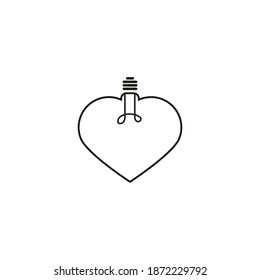 Lamp line icon on white background. Vector illustration. Lamp on transparent background.