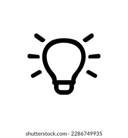 Lamp line icon on white background