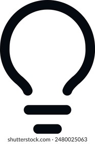 Lamp line icon on white background. Vector illustration. For using in Ui template, stories and social media templates.