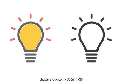 Lamp line  icon  on white background. Vector illustration.