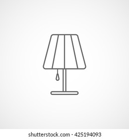 Lamp Line Icon On White Background