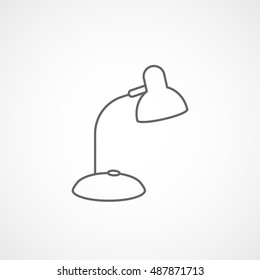 Lamp Line Icon On White Background