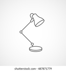 Lamp Line Icon On White Background