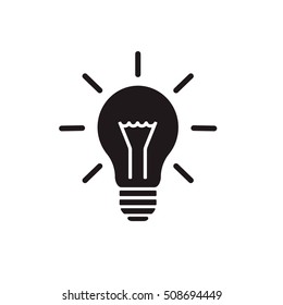 Lamp line icon on white background. Vector illustration.