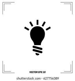 Lamp line icon on white background. Vector illustration.