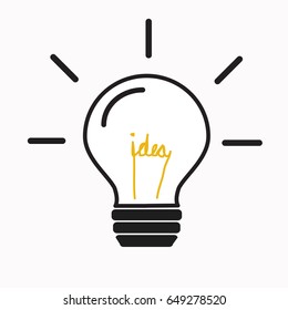 Lamp line icon on white background. Vector illustration.
