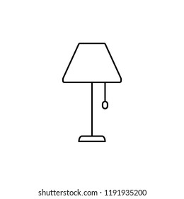 Lamp line icon. Outline Vector Icon Isolated on White Background. Trendy flat ui sign design, graphic pictogram. Logo illustration. Eps10.