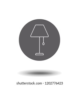 Lamp line icon. Outline Vector Icon Isolated on White Background. Trendy flat ui sign design, graphic pictogram. Logo illustration. Eps10.