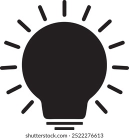 Lamp line icon set. Idea lamp icon collection. Flat style. Idea icon symbol vector.