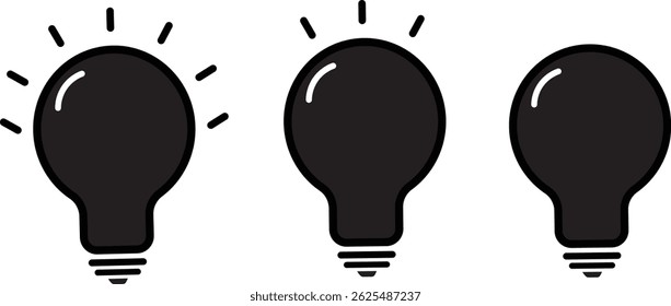 Lamp line icon set. Idea lamp icon collection. management lamp concept. Idea icon symbol  background,
