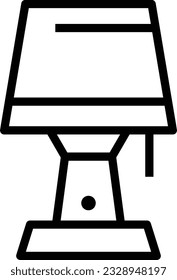 Lamp Line Icon - Single Icon, Vector