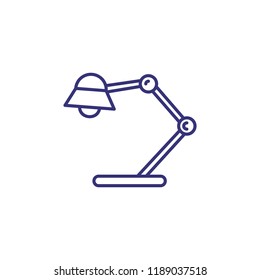 Lamp line icon. Table, light, reading. Office concept. Can be used for topics like workplace, furniture, interior, night