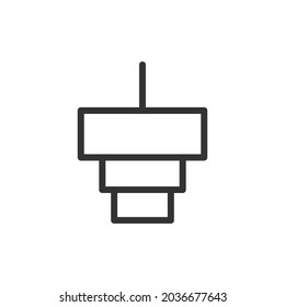 Lamp line icon in trendy style. Stroke vector pictogram isolated on a white background. Lamp premium outline icons.