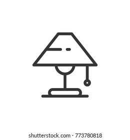 Lamp Line Icon Vector Design