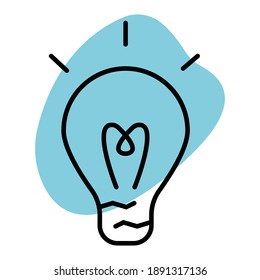 Lamp line icon vector illustration