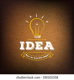  Lamp line icon. Vector illustration brainstorm logo isolated. Incandescent glowing. Bulb daylight.