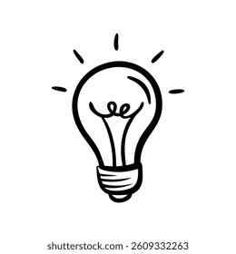 Lamp line icon,Lightbulb icon, Idea symbol. Electric lamp, light, innovation, solution, creative thinking, electricity. 