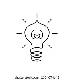 lamp line illustration. minimal, thin, simple and clean. used for logo, symbol, sign, web, mobile and infographic
