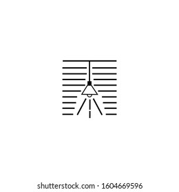 Lamp line logo icon design template