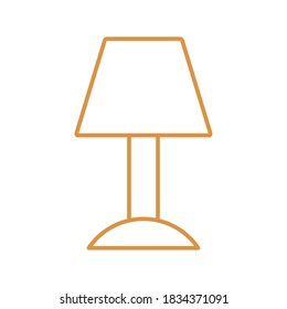 lamp line style icon design, Home object light electric device power electricity tool and instrument theme Vector illustration