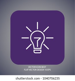 Lamp line Vector icon
